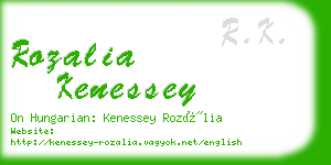 rozalia kenessey business card